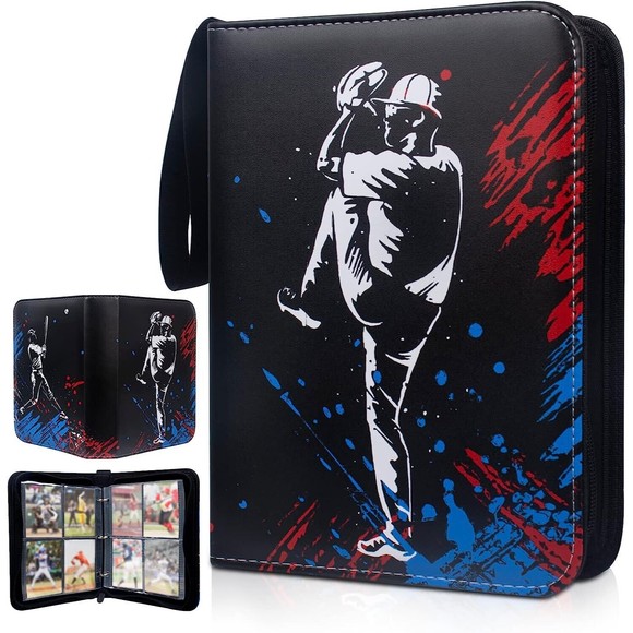 OOPSCOOL Toys Baseball Card Binder Sleeves For Trading Cards Holds